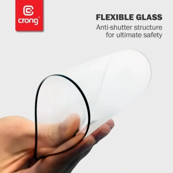 Crong 7D Nano Flexible Glass - Niepękające szkło hybrydowe 9H na cały ekran Samsung Galaxy S21+