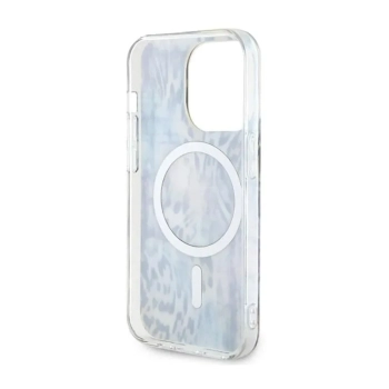 Guess Leopard MagSafe - Etui iPhone 14 Pro Max (Niebieski)