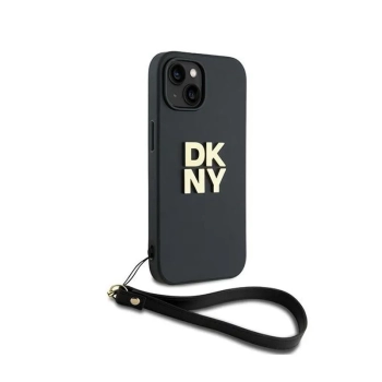 DKNY Wrist Strap Stock Logo - Etui iPhone 15 Plus (czarny)