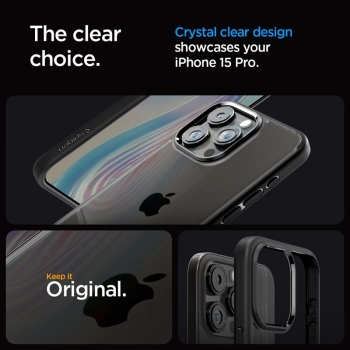 Spigen Ultra Hybrid - Etui do iPhone 15 Pro (Matte Black)
