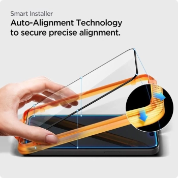 Spigen Alm Glass FC 2-Pack - Szkło hartowane do iPhone 15 Pro 2 szt (Czarna ramka)