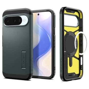 Spigen Tough Armor Mag MagSafe - Etui do Google Pixel 10 / 10 Pro (Abyss Green)