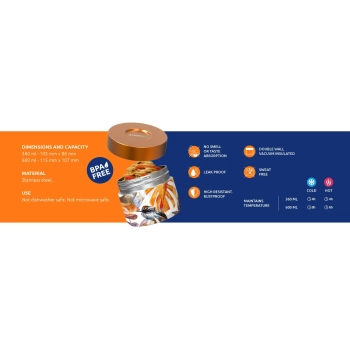 Quokka Whim Food Jar - Lunchbox termiczny / termos obiadowy 360 ml (Autumn)