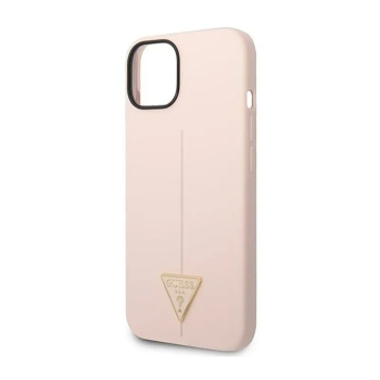 Guess Silicone Triangle Logo - Etui iPhone 14 Plus (różowy)