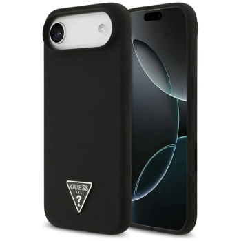 Guess Silicone Triangle Logo MagSafe - Etui iPhone Air (czarny)