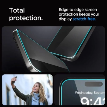 Spigen GLAS.TR EZ FIT Privacy - Szkło hartowane z filtrem prywatyzującym do iPhone 15 Plus