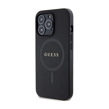 Guess Saffiano MagSafe - Etui iPhone 13 Pro Max (czarny)