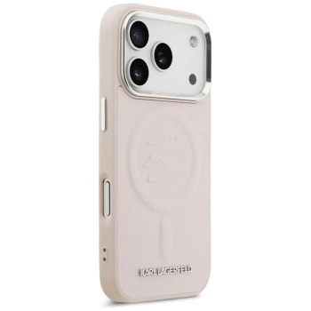 Karl Lagerfeld Initial & Metal Logo MagSafe - Etui iPhone 17 Pro Max (różowy)