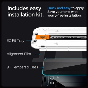 Spigen GLAS.TR EZ FIT Privacy - Szkło hartowane z filtrem prywatyzującym do iPhone 15 Plus