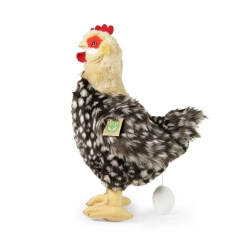Rappa - Pluszowa realistyczna maskotka Kura z jajkiem stojąca 33 cm Eco-Friendly
