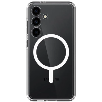 Spigen Crystal Hybrid OneTap Ring MagSafe - Etui do Samsung Galaxy S24 (Biały)