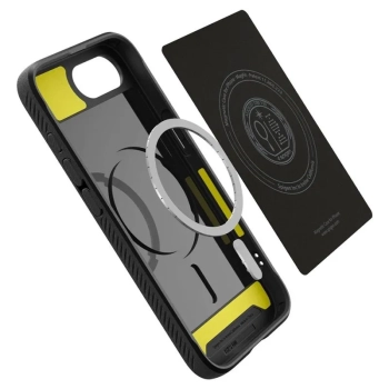 Spigen Rugged Armor Mag MagSafe - Etui do iPhone 16e (Matte Black)