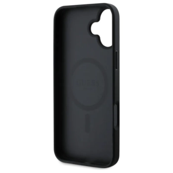 Guess 4G Ring Classic Logo MagSafe - Etui iPhone 16 (czarny)