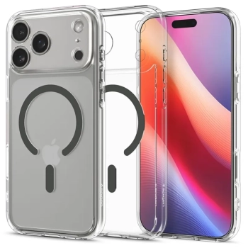 Spigen Ultra Hybrid Mag MagSafe - Etui do iPhone 17 Pro Max (Clear/Graphite)
