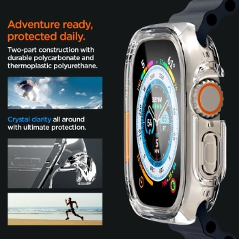 Spigen Ultra Hybrid - Obudowa do Apple Watch Ultra 49 mm (Przezroczysty)