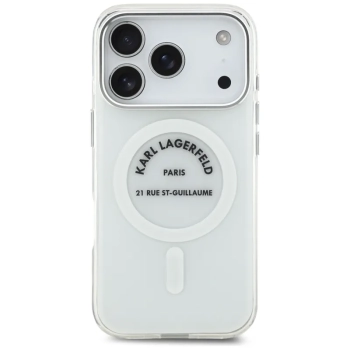 Karl Lagerfeld IML Karl RSG Logo MagSafe - Etui iPhone 17 Pro (przezroczysty)