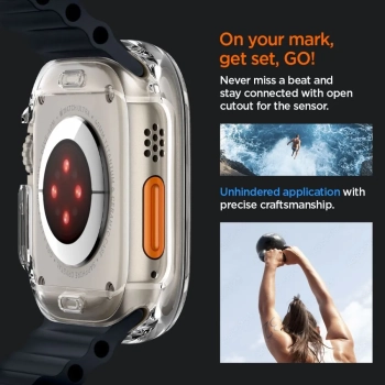 Spigen Ultra Hybrid - Obudowa do Apple Watch Ultra 49 mm (Przezroczysty)
