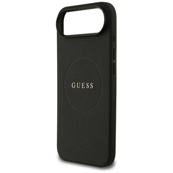 Guess Grained Ring MagSafe - Etui iPhone Air (czarny)