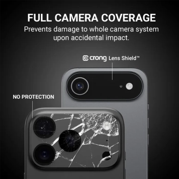 Crong Lens Shield - Szkło na aparat i obiektyw iPhone 17