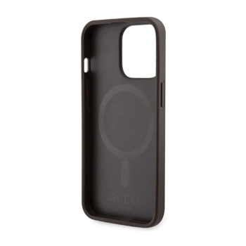 Guess 4G Printed Stripes MagSafe - Etui iPhone 13 Pro (Brązowy)