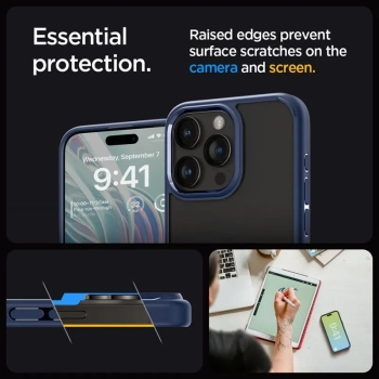 Spigen Ultra Hybrid - Etui do iPhone 15 Pro Max (Granatowy)
