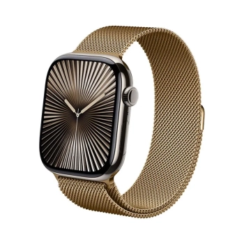 Crong Milano Steel - Pasek ze stali nierdzewnej do Apple Watch 44/45/46/49 mm (różowe złoto)