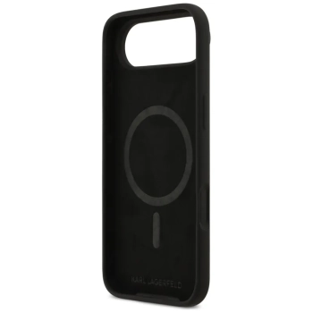 Karl Lagerfeld Silicone Karl & Choupette Ring MagSafe - Etui iPhone Air (czarny)