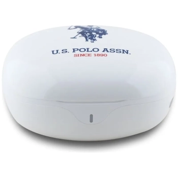 US Polo Assn DH Logo - Słuchawki TWS + etui ładujące (biały)