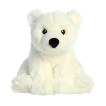 Eco Nation - Pluszowa maskotka / przytulanka Miś Polarny siedzący 19 cm Eco-Friendly