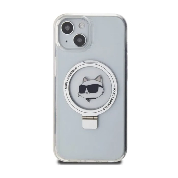 Karl Lagerfeld Ring Stand Choupette Head MagSafe - Etui iPhone 15 (biały)