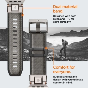 Spigen DuraPro Armor - Pasek do Apple Watch 44/45/46/49 mm (Grey)