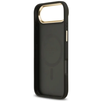 Guess Grained Strass Logo MagSafe - Etui iPhone Air (czarny)