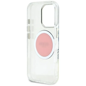 Guess IML Metal Colored Circle Classic Logo MagSafe - Etui do iPhone 16 Pro Max (różowy)