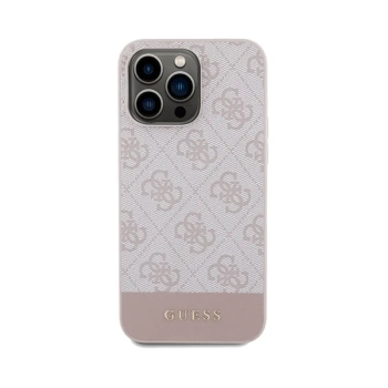 Guess 4G Bottom Stripe Collection - Etui iPhone 15 Pro Max (różowy)
