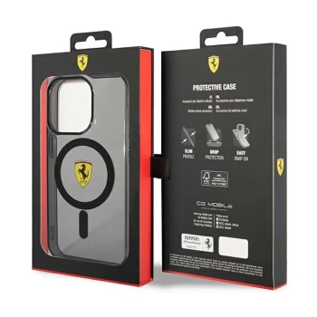 Ferrari Translucent MagSafe - Etui iPhone 14 Pro Max (Czarny)