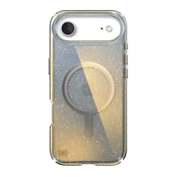 Speck Presidio Lux MagSafe - Etui iPhone Air (Hyper Mirror Glitter / Silver Metallic)
