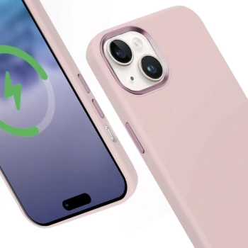 Crong Color Cover LUX Magnetic - Etui iPhone 15 MagSafe (różowy)