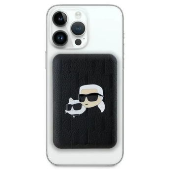Karl Lagerfeld Karl & Choupette Head Pin MagSafe - Power Bank indukcyjny 5000 mAh 15W (czarny)