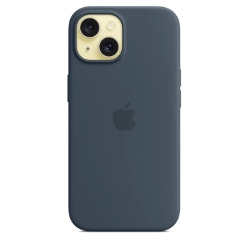 Apple Silicone Case - Silikonowe etui z MagSafe do iPhone 15 (sztormowy błękit)