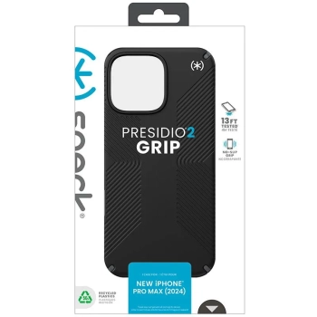 Speck Presidio2 Grip - Etui iPhone 16 Pro Max (Black / Slate Grey / White)