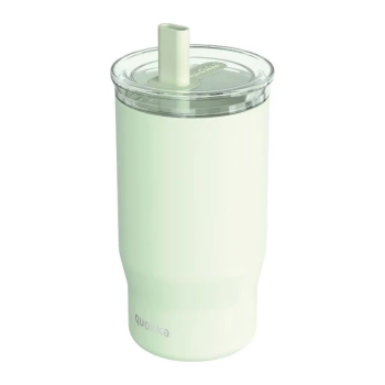 Quokka Mist - Kubek termiczny ze stali nierdzewnej 720 ml ze słomką (Pastel Green)