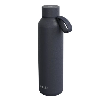 Quokka Solid With Strap - Butelka termiczna ze stali nierdzewnej 630 ml z paskiem (Slate)