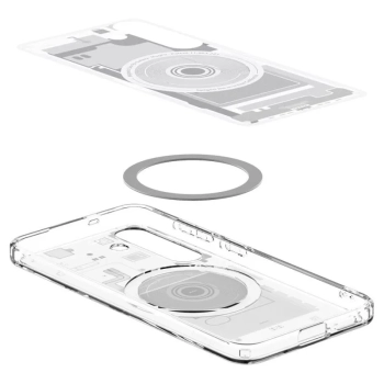 Spigen Ultra Hybrid Mag MagSafe - Etui do Samsung Galaxy S25 (Zero One White)