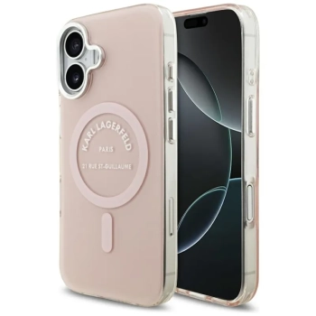 Karl Lagerfeld IML Karl RSG Logo MagSafe - Etui iPhone 17 (różowy)