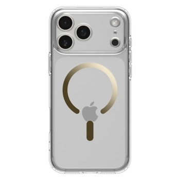 Spigen Ultra Hybrid Mag MagSafe - Etui do iPhone 17 Pro (Clear/Gold)