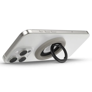 Spigen Nano Pop MagSafe Phone Ring - Magnetyczny uchwyt na palec z funkcją podstawki (Truffle Grey)