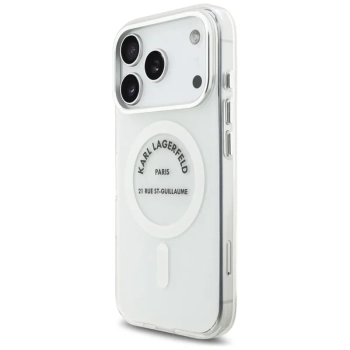 Karl Lagerfeld IML Karl RSG Logo MagSafe - Etui iPhone 17 Pro (przezroczysty)