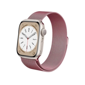Crong Milano Steel - Pasek ze stali nierdzewnej do Apple Watch 38/40/41 mm (różowe złoto)