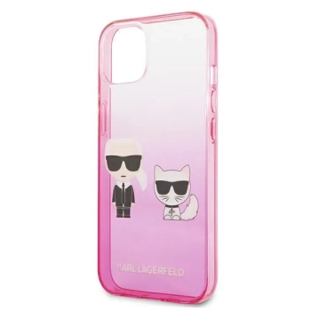 Karl Lagerfeld Gradient Ikonik Karl & Choupette - Etui iPhone 13 mini (różowy)