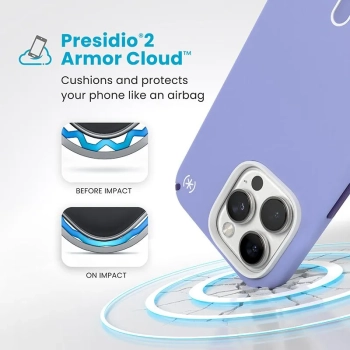 Speck Presidio2 Pro ClickLock & MagSafe - Etui iPhone 16 Pro Max (Future Lavender / Cassis Purple / White)
